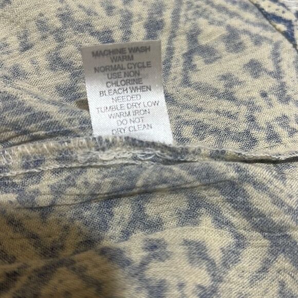 Charming Charlie top boho lace tassels blue shabby chic Large FIRM on PRICE - Picture 7 of 8